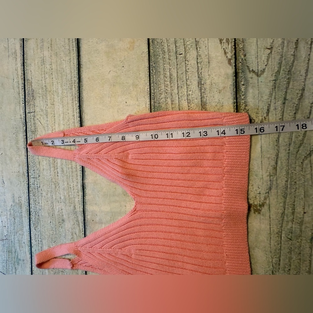 Aerie pink coral ribbed knit tank top. M - Picture 4 of 7